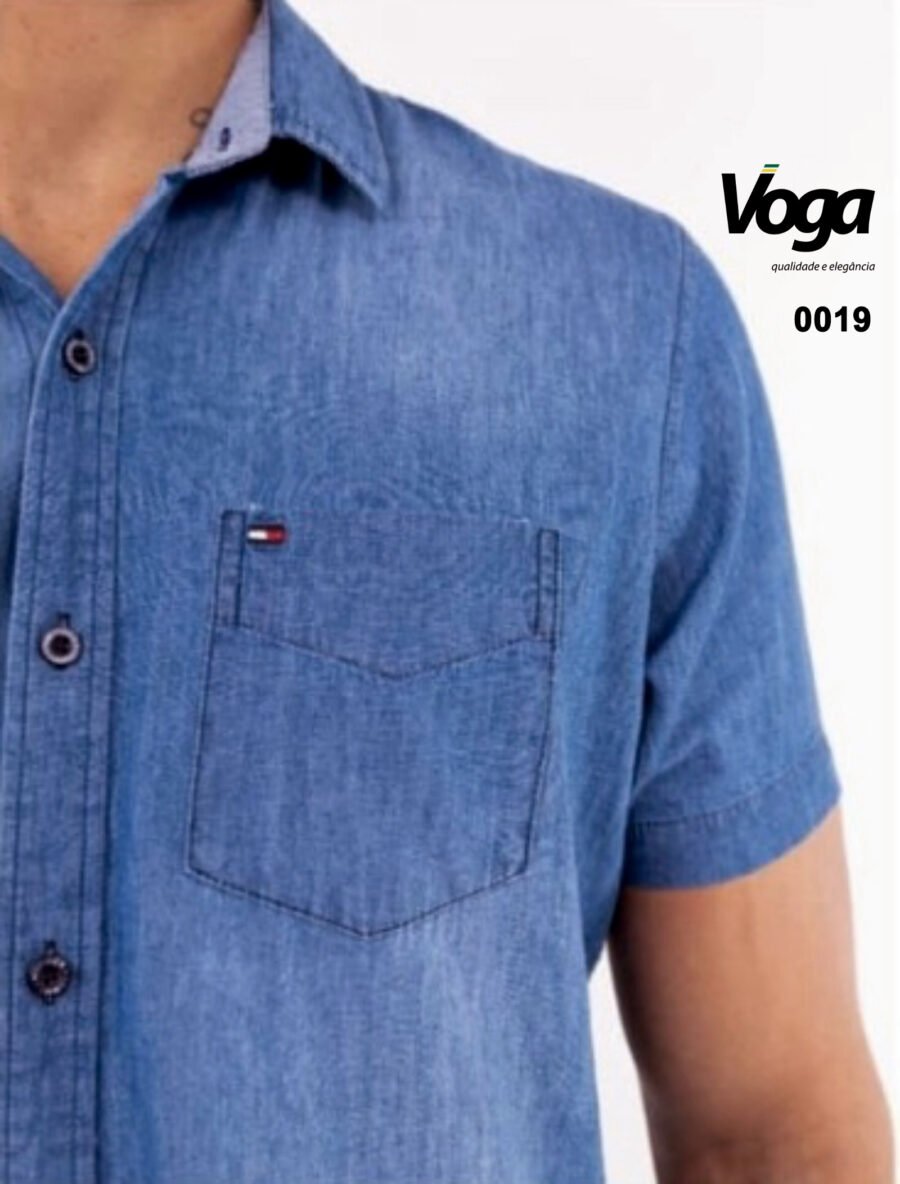 0019. Camisa manga corta jeans
