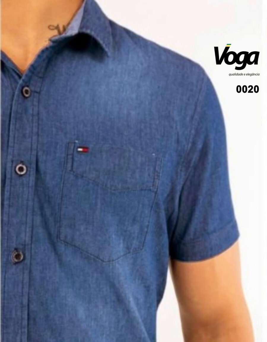 0020. Camisa manga corta jeans